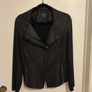Clara Sun Woo Liquid LeatherJacket Size Medium Moto Black